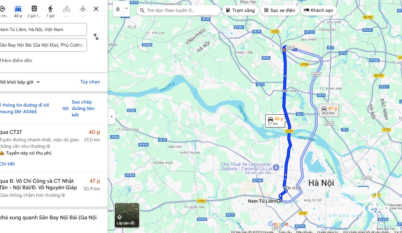 Taxi Nam Từ Liêm đi Nội Bài