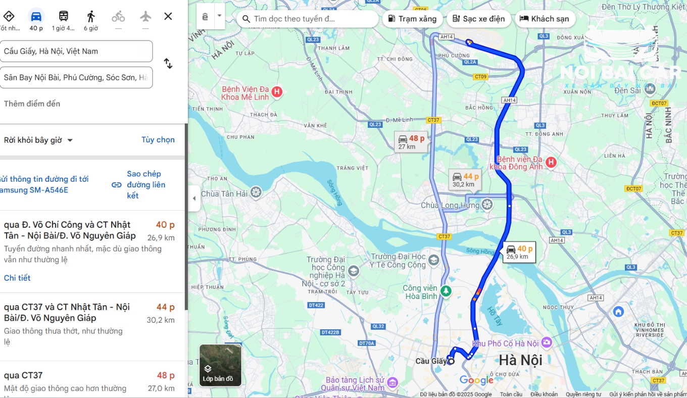 Xe Taxi Cầu Giấy Đi Nội Bài