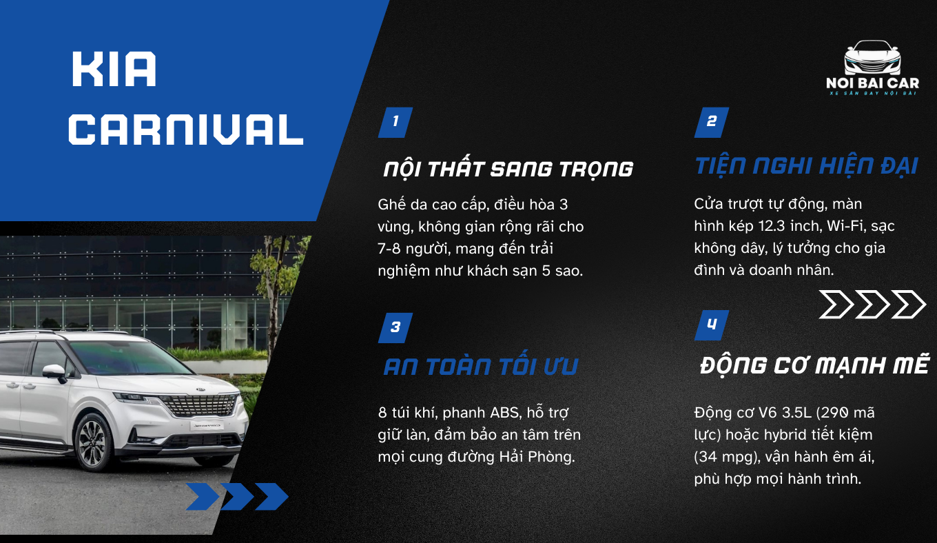 Thuê Xe Du Lịch Hải Phòng Carnival