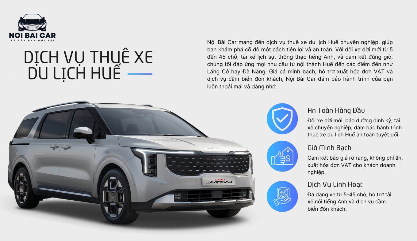  Dịch Vụ Thuê Xe Du Lịch Huế