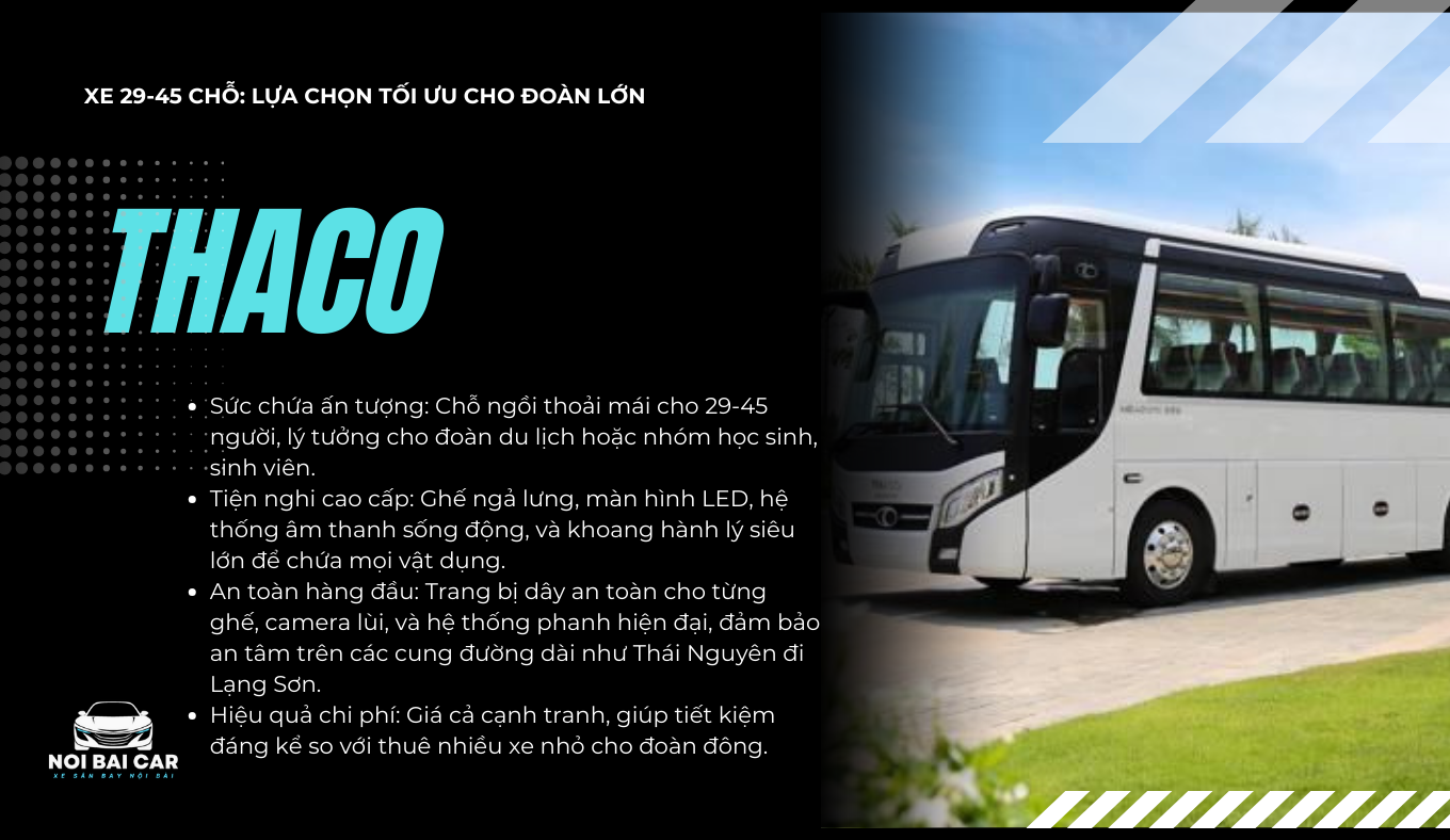 Thuê Xe Du Lịch Thái Nguyên 29-45 Chỗ